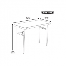 Tables pliantes, beige 100,5x50cm,  plastique, résistante, solide, polyéthylène HDPE pur, recyclable, table 6 personnes