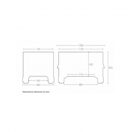 Caisse palette plastique 550l 1200X800X800