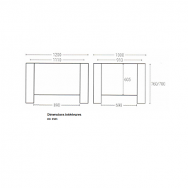 Caisse palette plastique 610l 1200X1000X760 avec roues