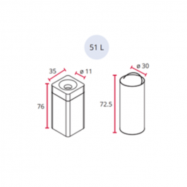 poubelle modulable carrée